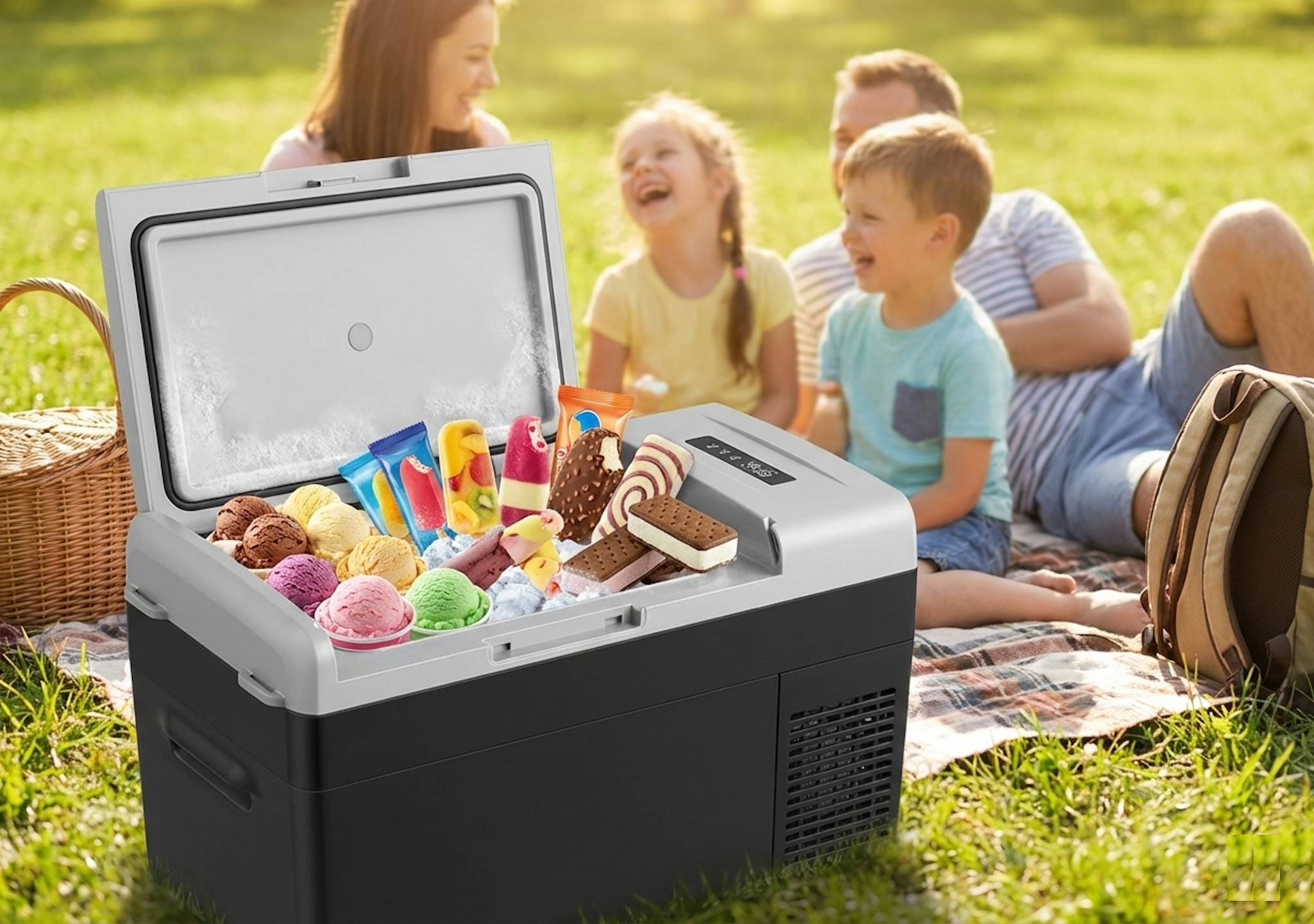 Guzzanti GZ 21B - prenosná kompresorová chladnička a mraznička