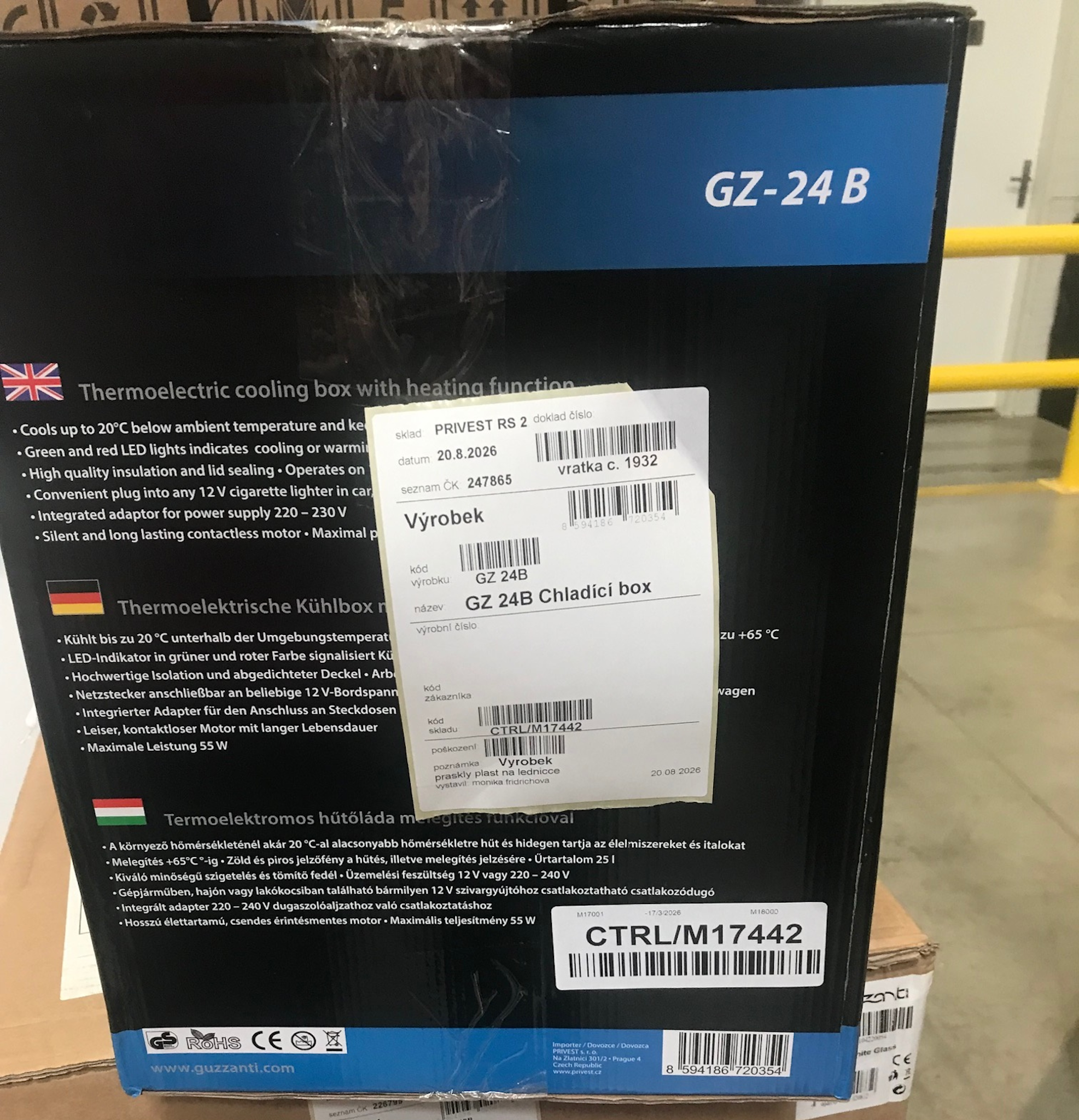 Chladiaci box Guzzanti GZ 24B (II. akosť)