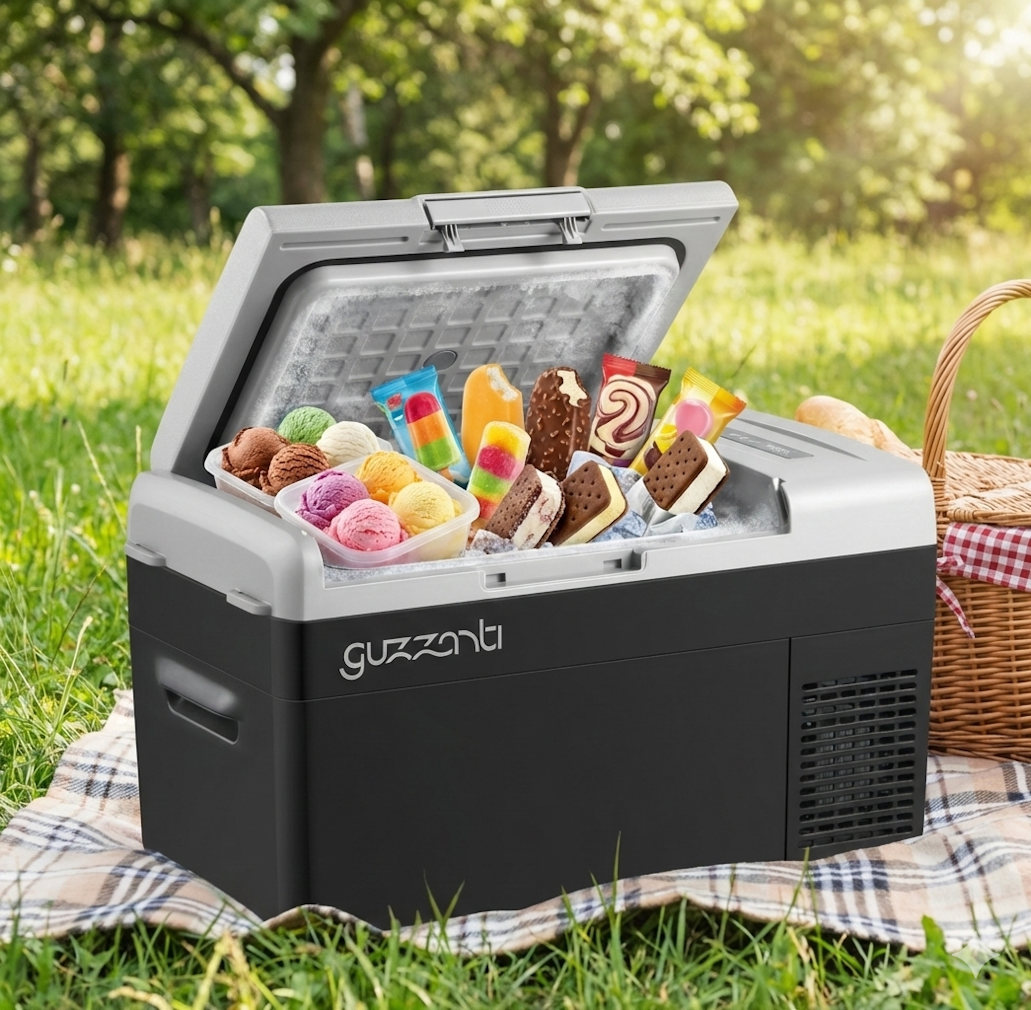 Guzzanti GZ 25B - prenosná kompresorová chladnička a mraznička