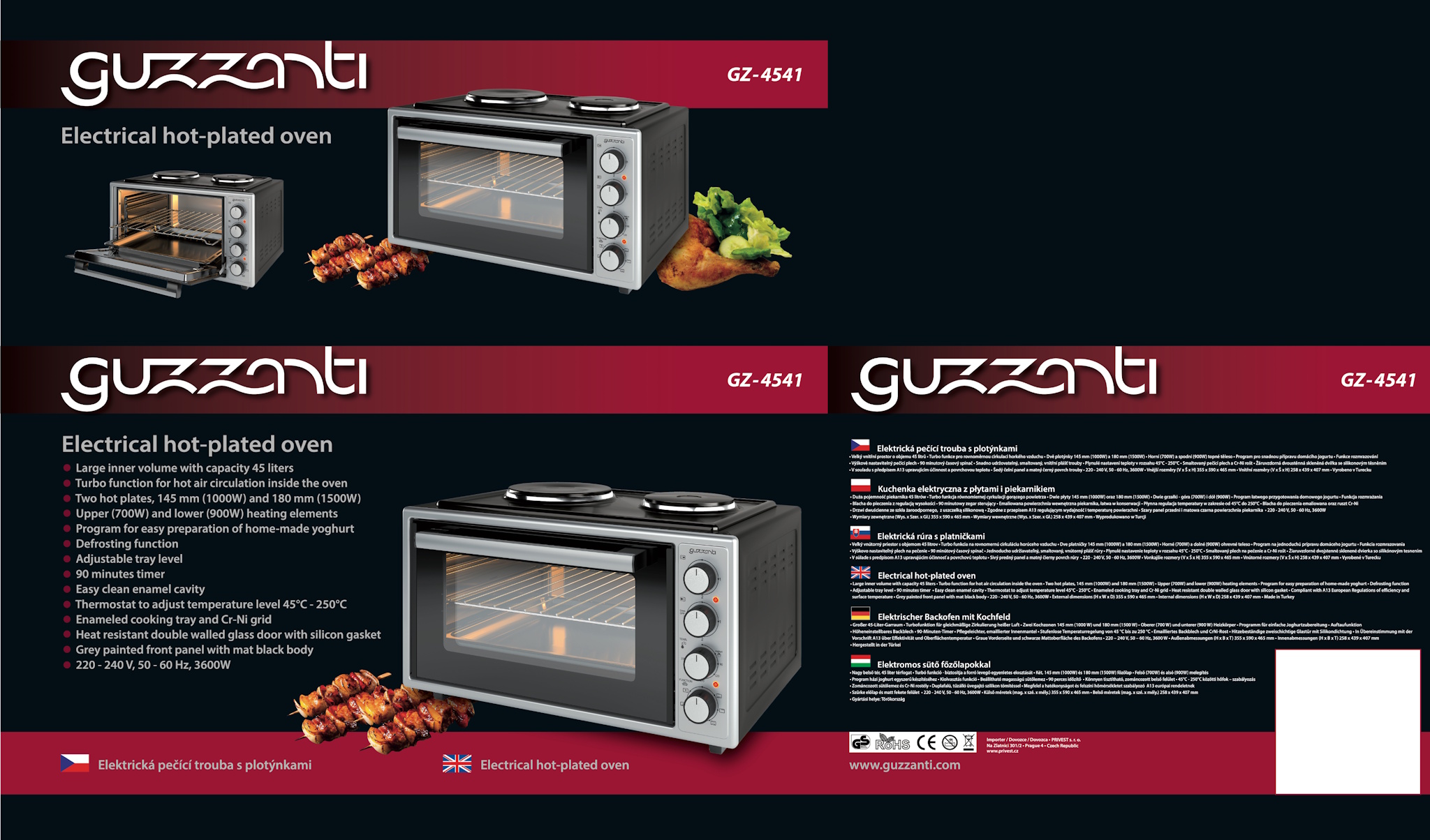 Elektrická rúra Guzzanti GZ 4541