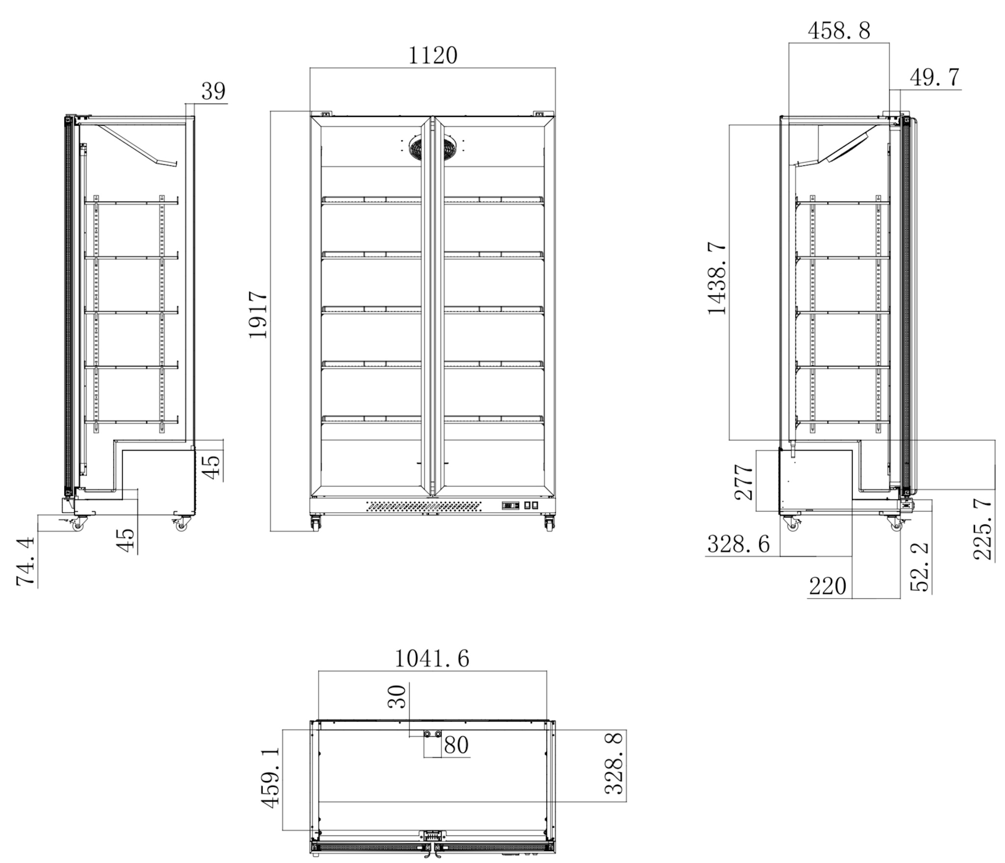 Chladiaca vitrína Guzzanti GZ 798